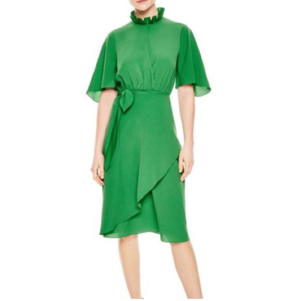 Sandro Green Rebella Midi Dress